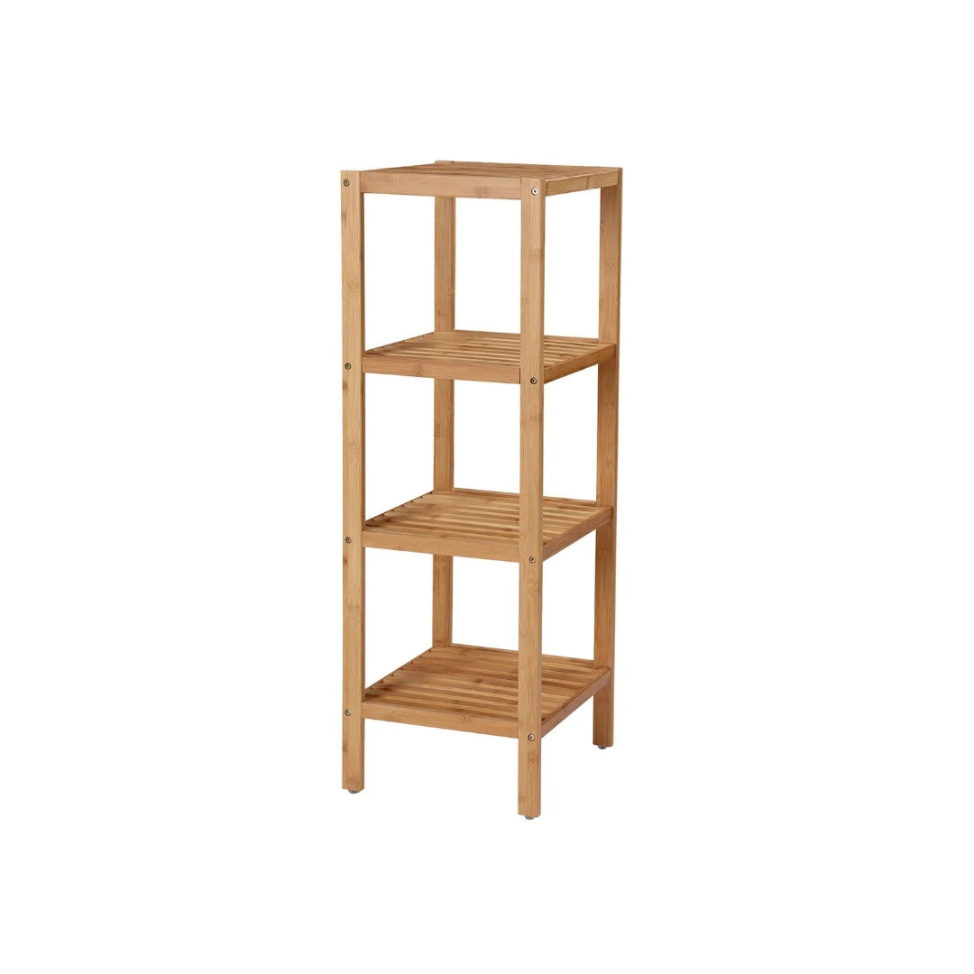 Bathroom Shelf 4-Tier Bamboo Storage Rack 38.6in High – product view 1 | Ridgefield Furniture