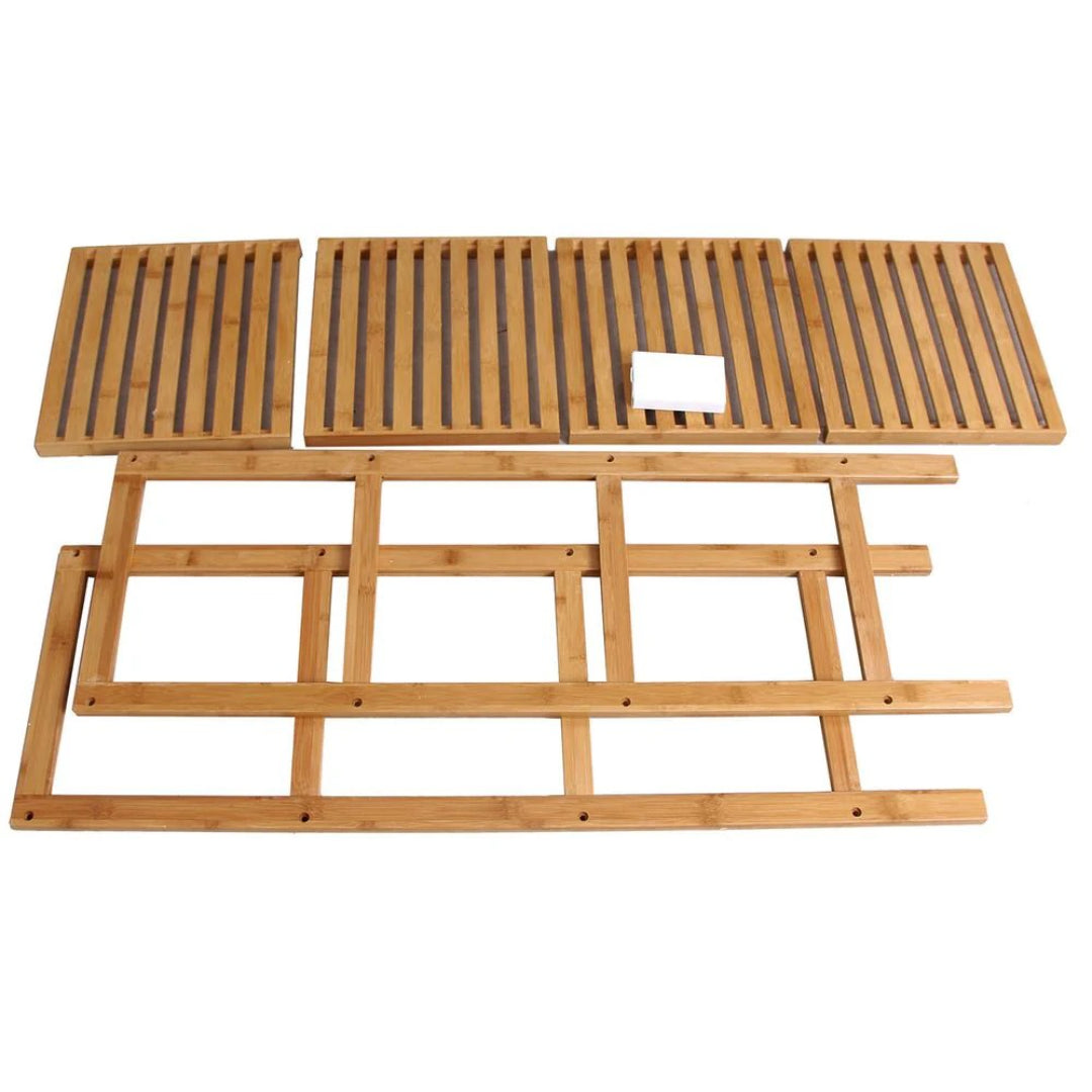 Bathroom Shelf 4-Tier Bamboo Storage Rack 38.6in High – product view 5 | Ridgefield Furniture