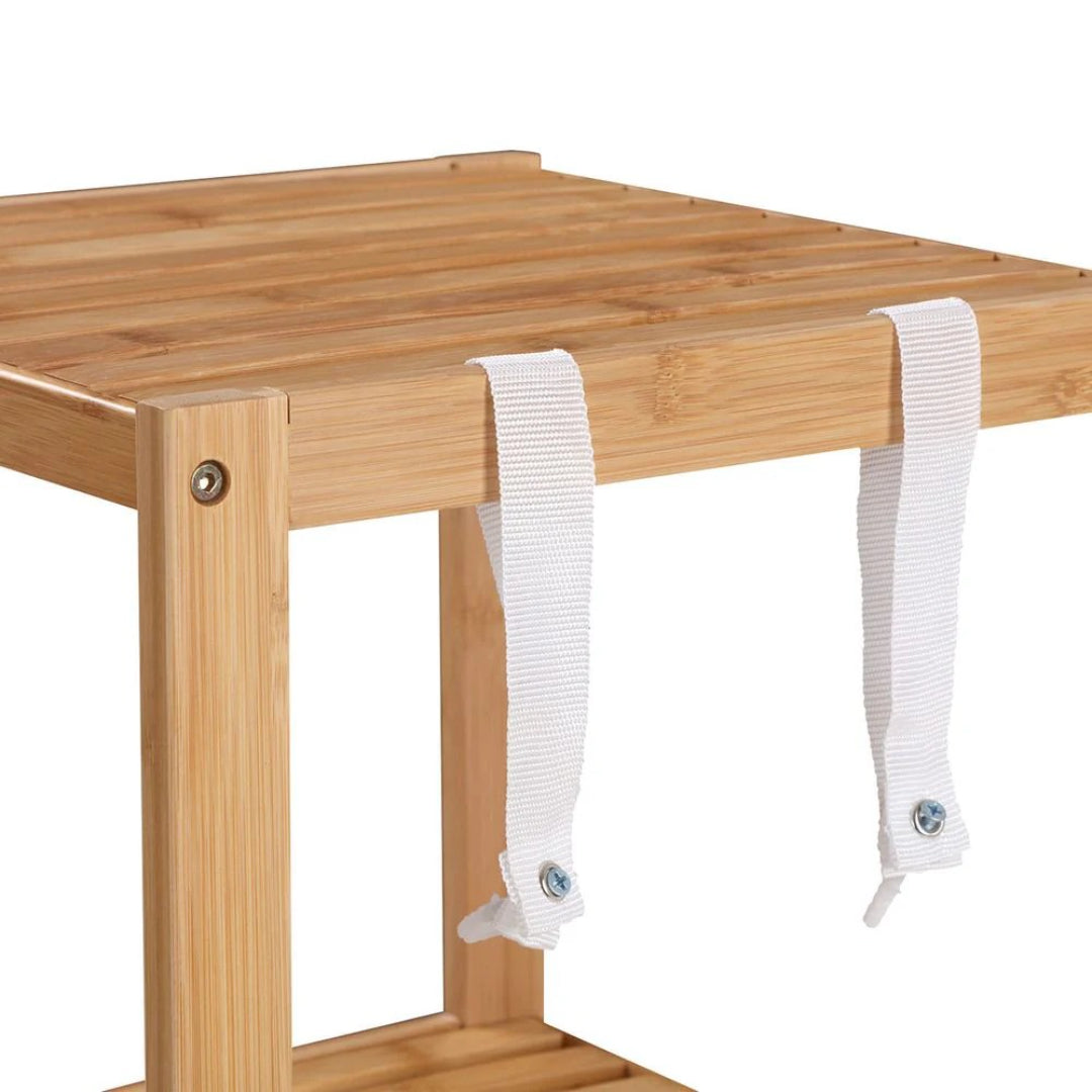 Bathroom Shelf 4-Tier Bamboo Storage Rack 38.6in High – product view 9 | Ridgefield Furniture