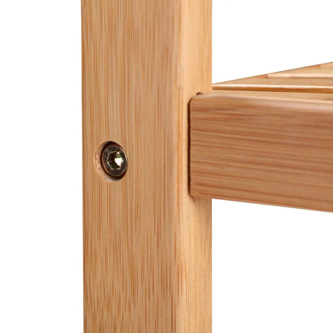 Bathroom Shelf 4-Tier Bamboo Storage Rack 38.6in High – product view 11 | Ridgefield Furniture