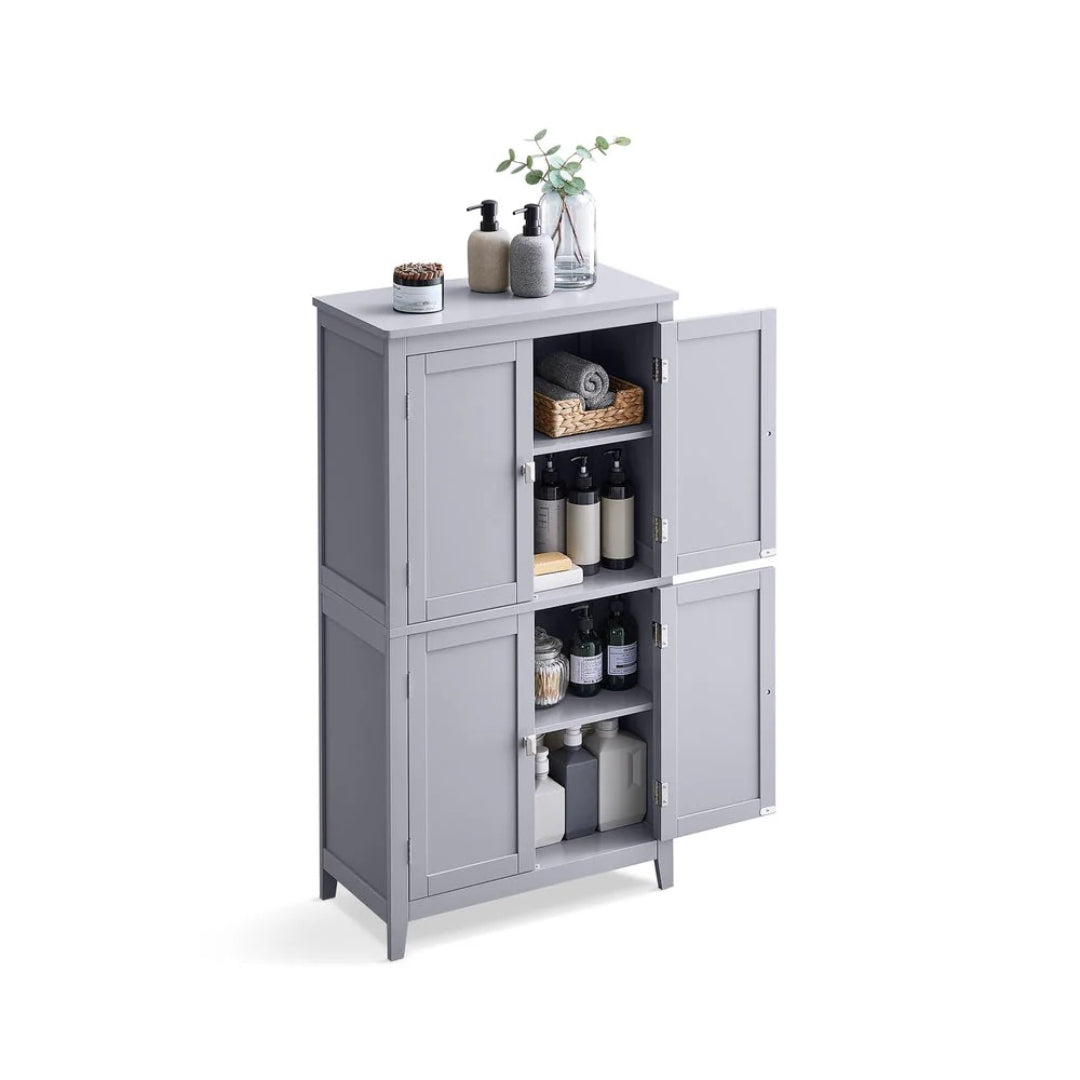 Bathroom Storage Cabinet Floor Cabinet 4 Doors Adjustable Shelves – product view 1 | Ridgefield Furniture