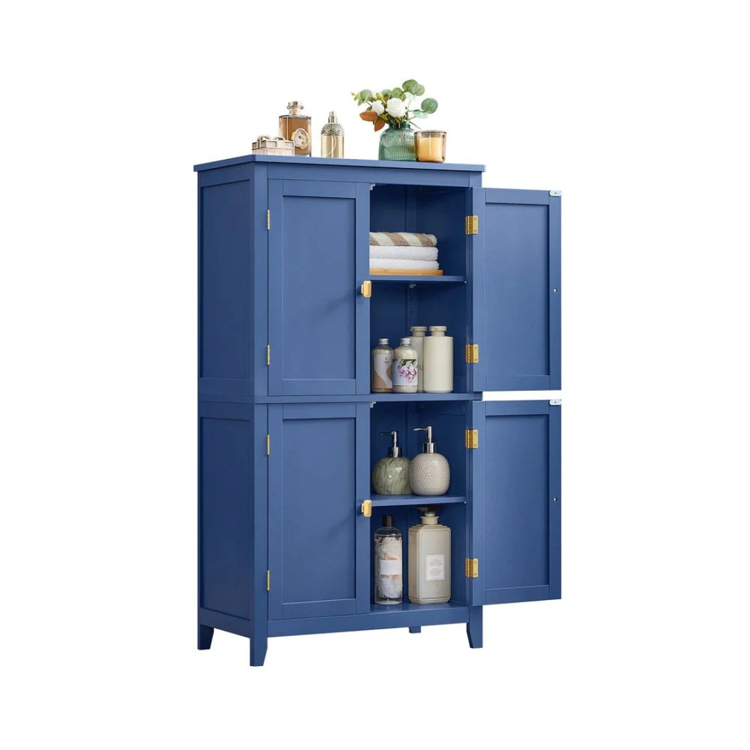 Bathroom Storage Cabinet Floor Cabinet 4 Doors Adjustable Shelves – product view 4 | Ridgefield Furniture