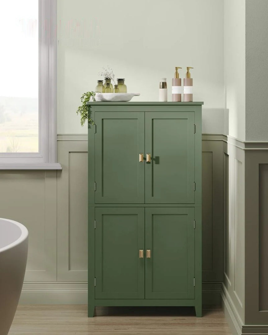 Bathroom Storage Cabinet Floor Cabinet 4 Doors Adjustable Shelves – product view 14 | Ridgefield Furniture