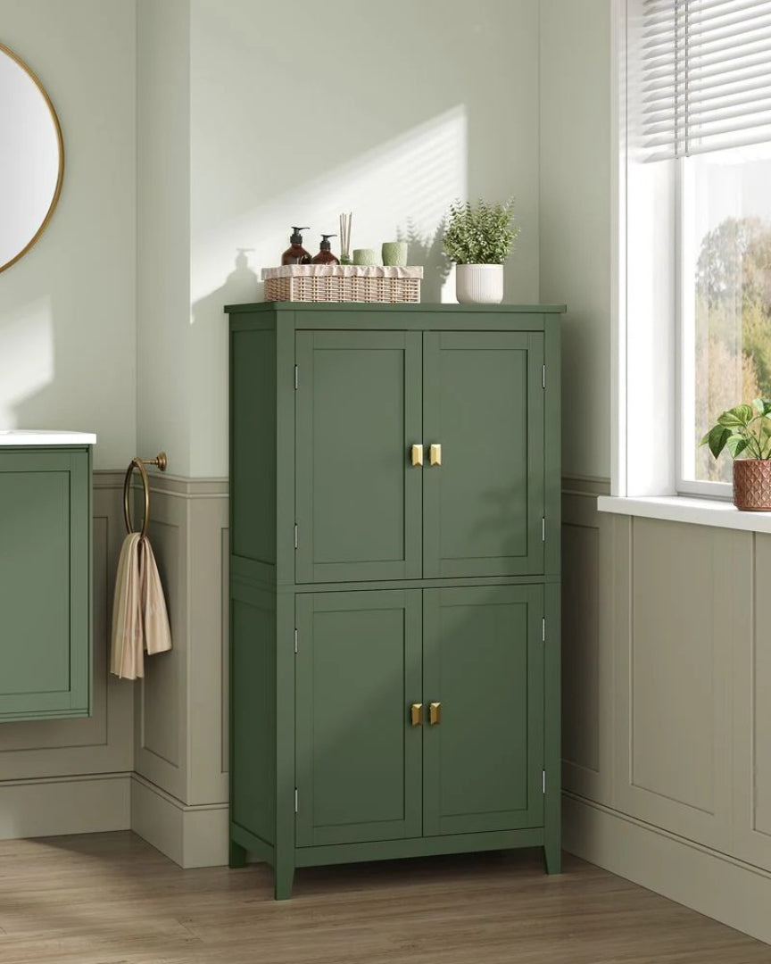 Bathroom Storage Cabinet Floor Cabinet 4 Doors Adjustable Shelves – product view 15 | Ridgefield Furniture