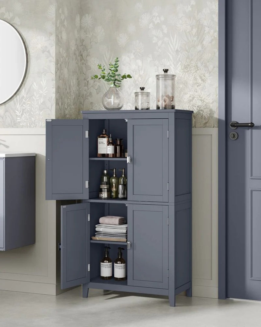 Bathroom Storage Cabinet Floor Cabinet 4 Doors Adjustable Shelves – product view 18 | Ridgefield Furniture