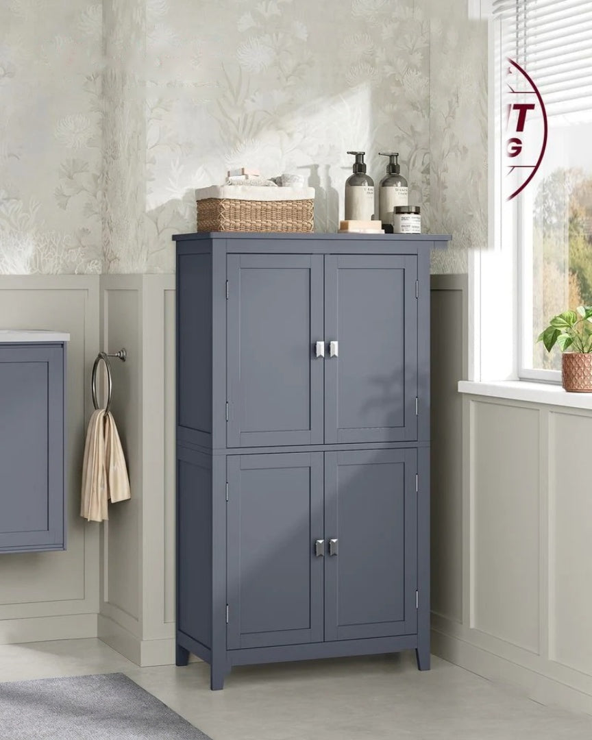 Bathroom Storage Cabinet Floor Cabinet 4 Doors Adjustable Shelves – product view 19 | Ridgefield Furniture