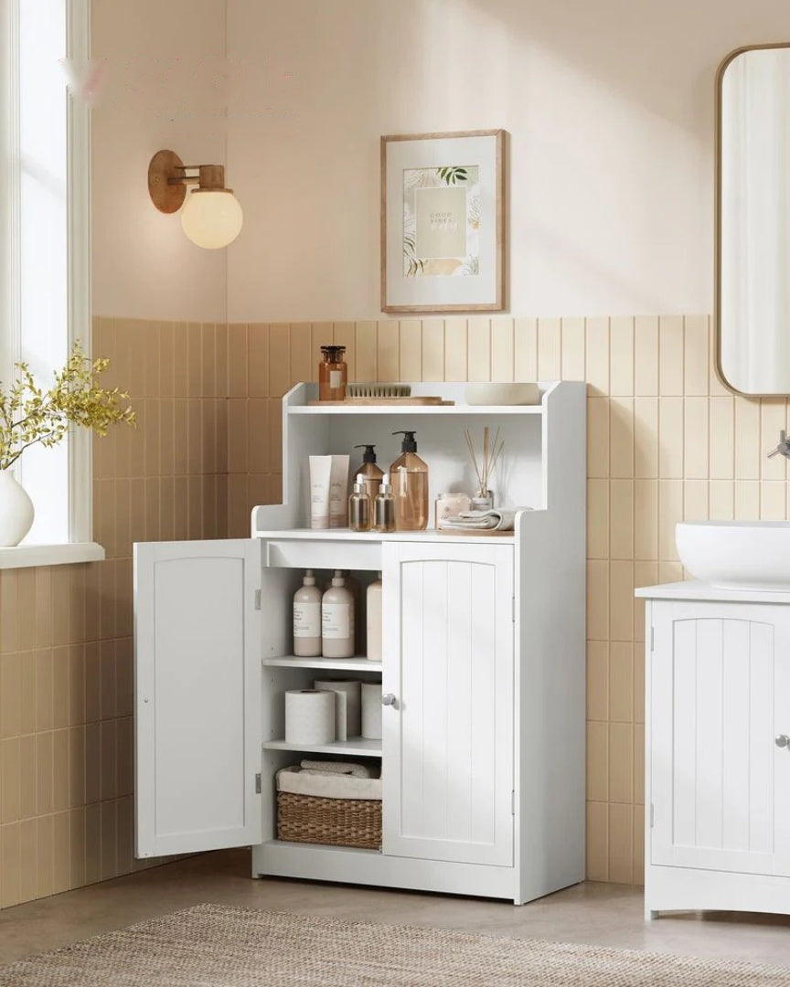 Bathroom Storage Cabinet With 2 Doors Adjustable Shelves – product view 3 | Ridgefield Furniture