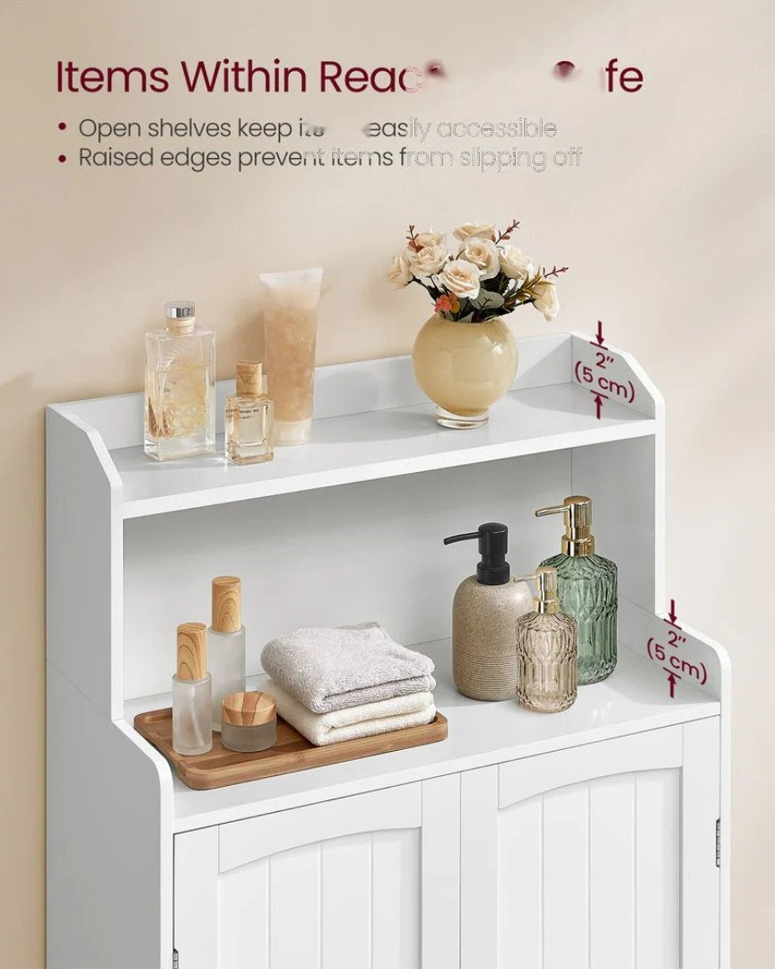 Bathroom Storage Cabinet With 2 Doors Adjustable Shelves – product view 5 | Ridgefield Furniture