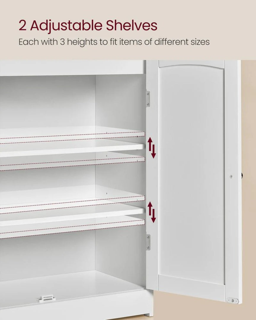 Bathroom Storage Cabinet With 2 Doors Adjustable Shelves – product view 7 | Ridgefield Furniture