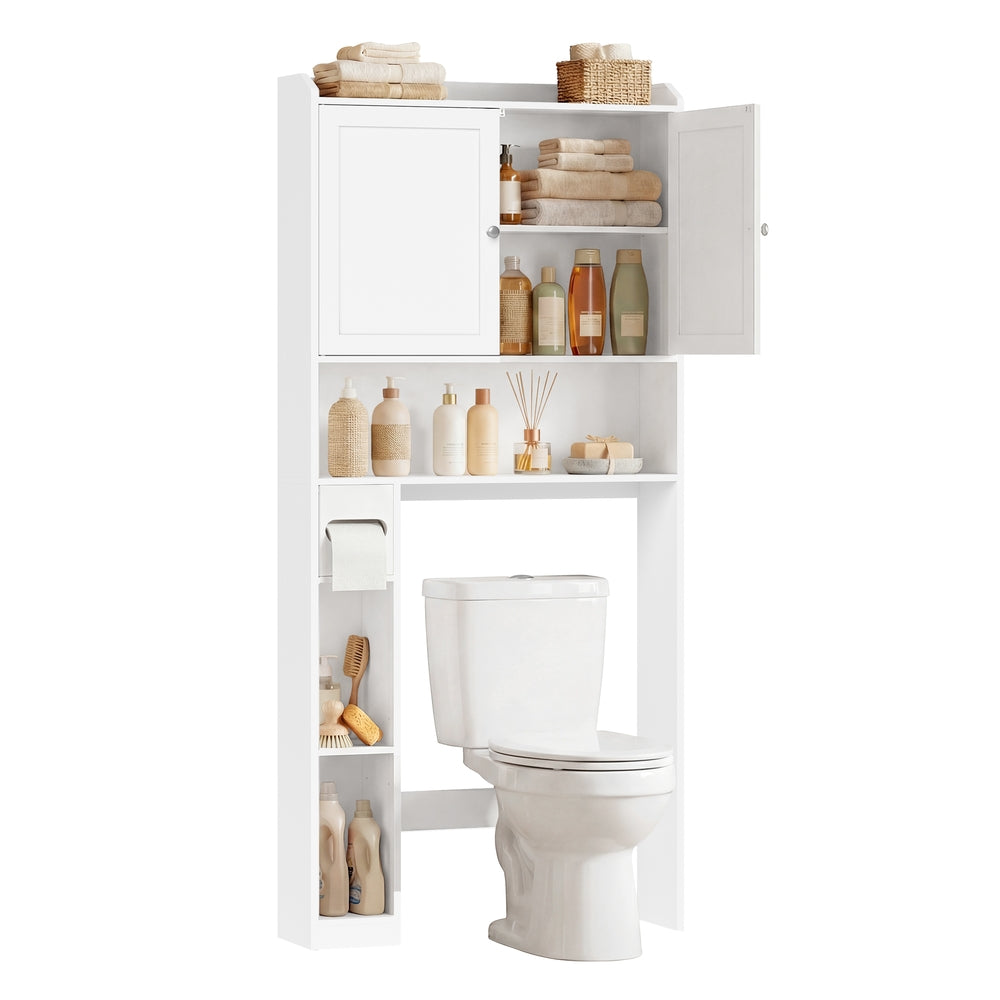Bathroom Storage Shelf With Paper Holder Over Toilet - product photo 29