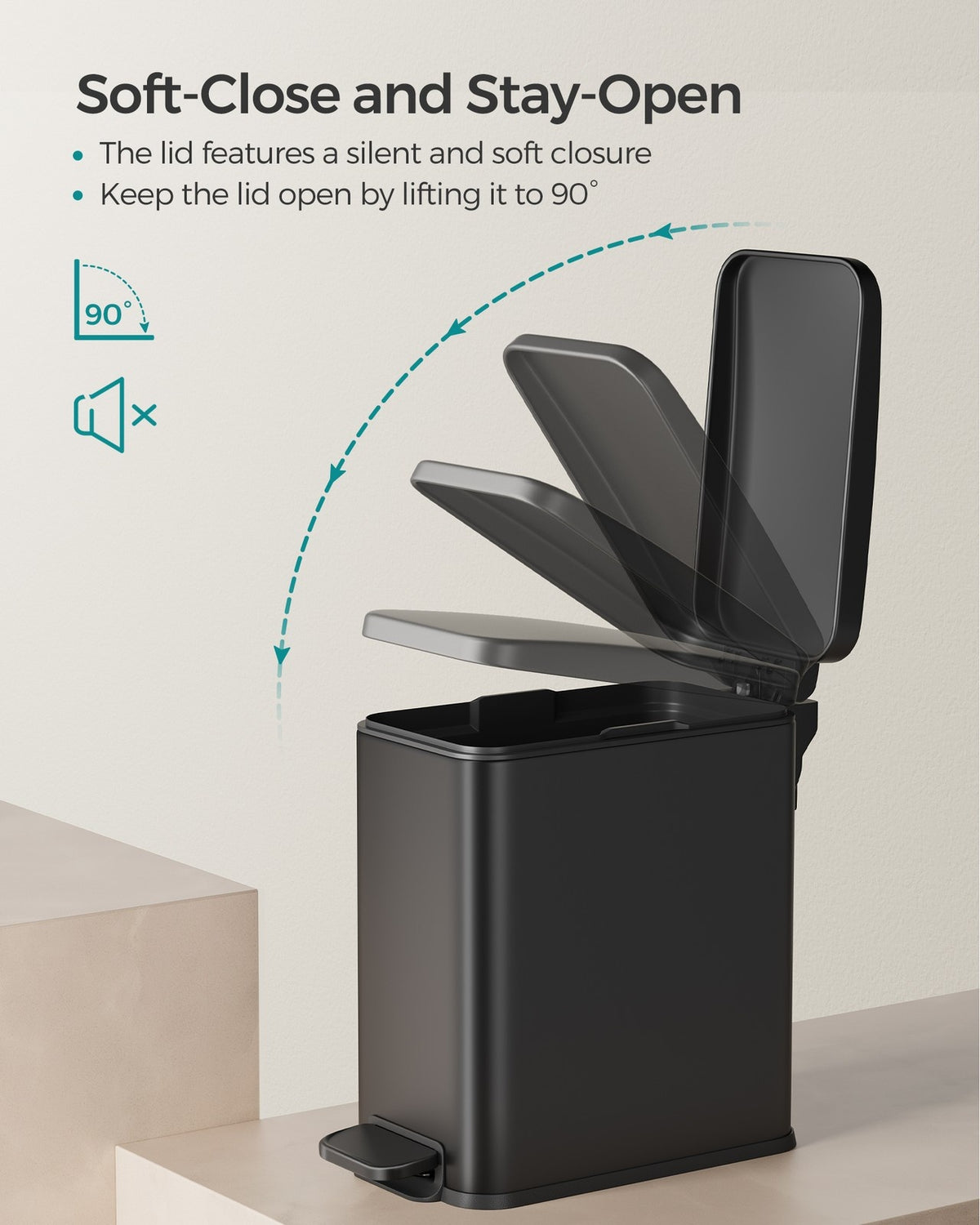 Bathroom Trash Can - product photo 05