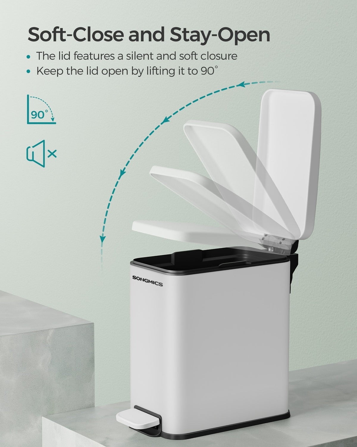 Bathroom Trash Can - product photo 19