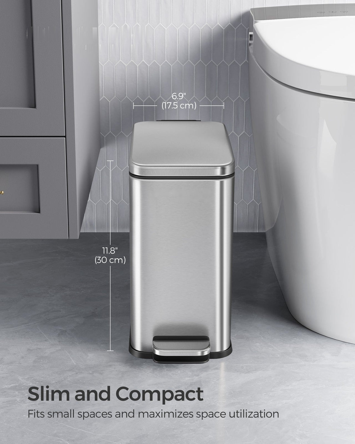 Bathroom Trash Can - product photo 25