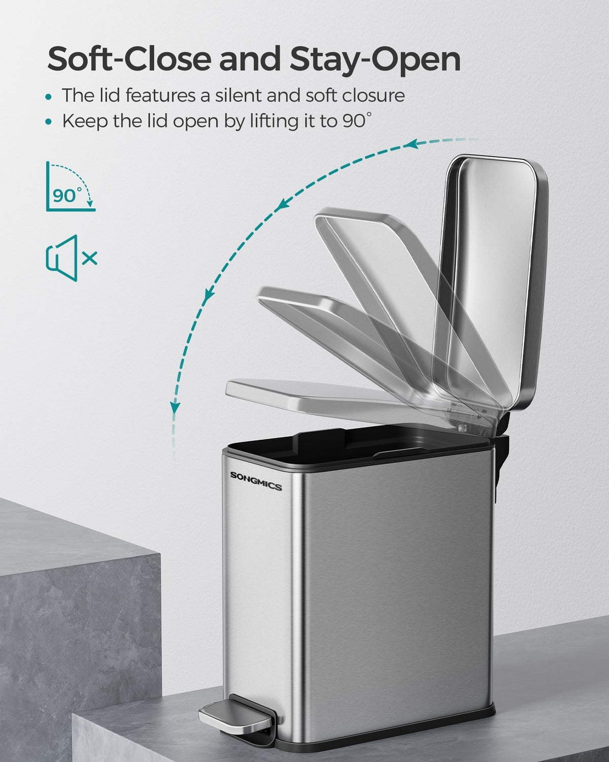 Bathroom Trash Can - product photo 30