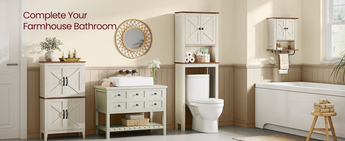 Bathroom Wall Cabinet, Farmhouse Wall-Mounted Medicine Storage Cabinet With 2 - product photo 26