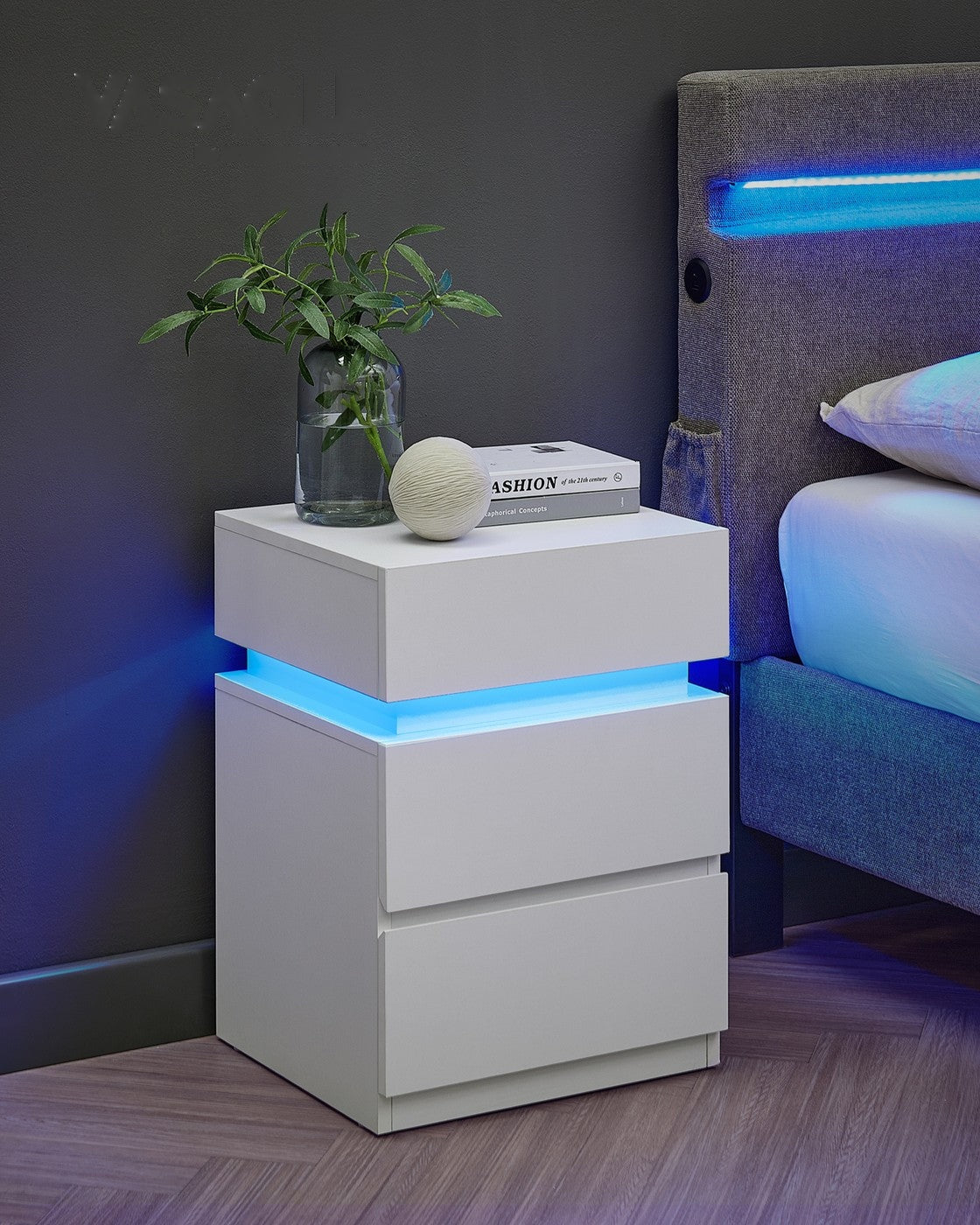 Bedside Table With LED Lights - product photo 02