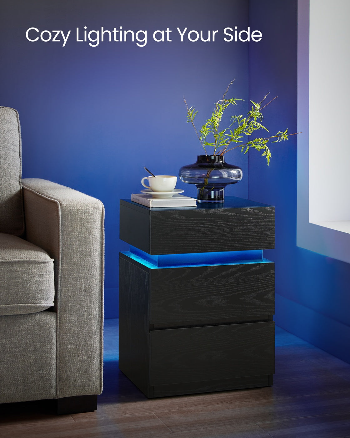 Bedside Table With LED Lights - product photo 15