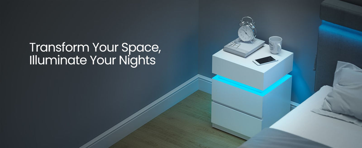 Bedside Table With LED Lights - product photo 23