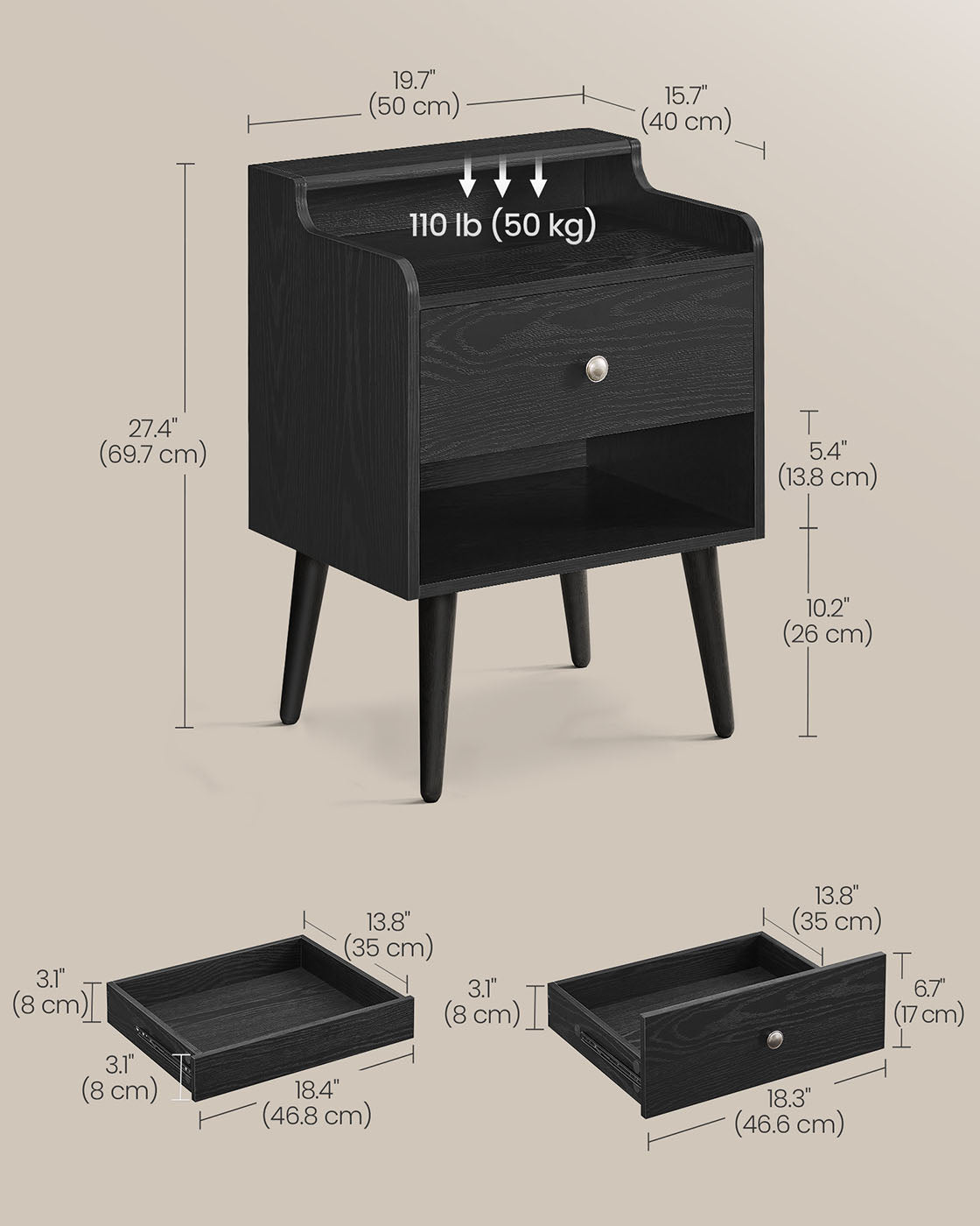 Bedside Tables With Hidden Drawers - product photo 07