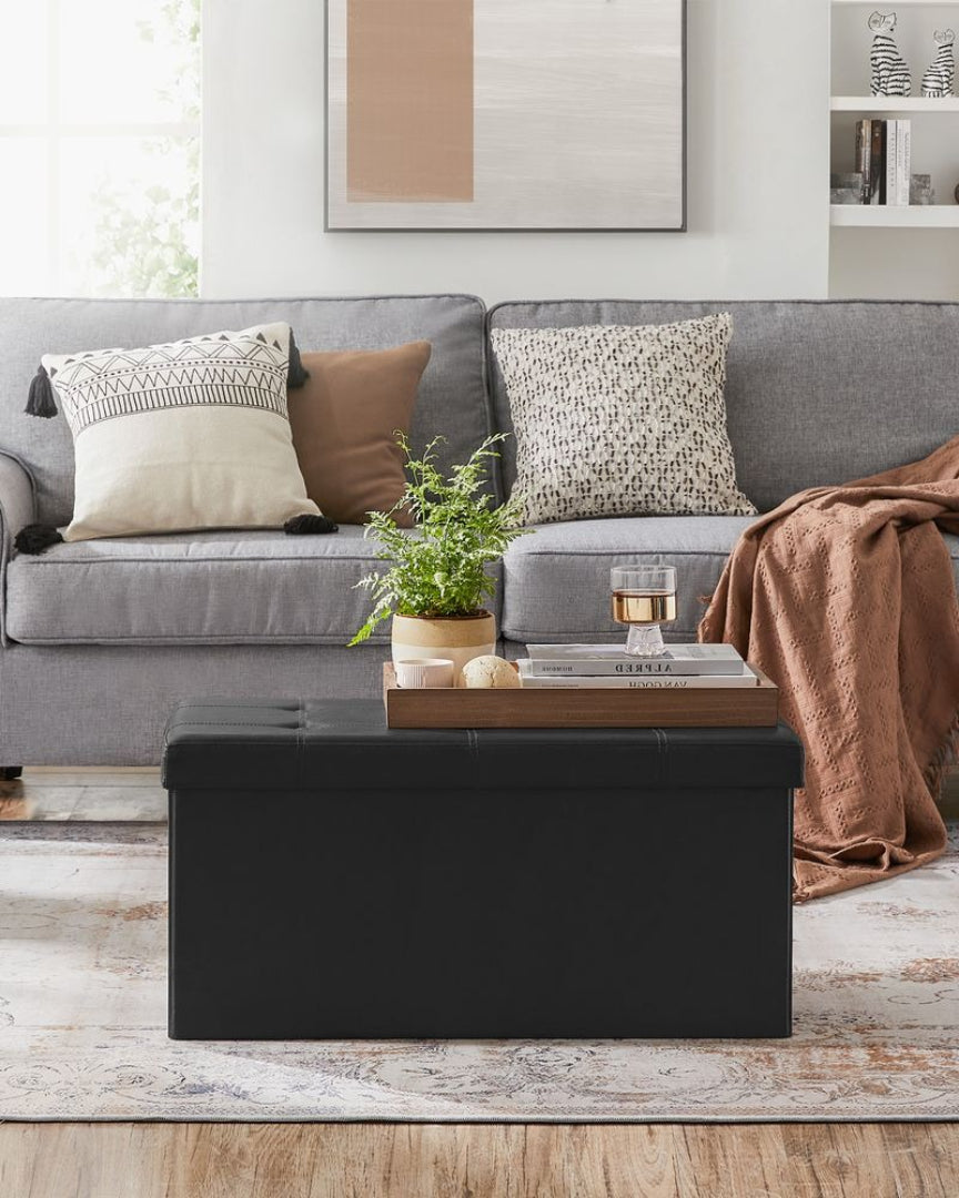30/43 Inch Folding Storage Ottoman Bench With Lid Organizer – product view 19 | Ridgefield Furniture