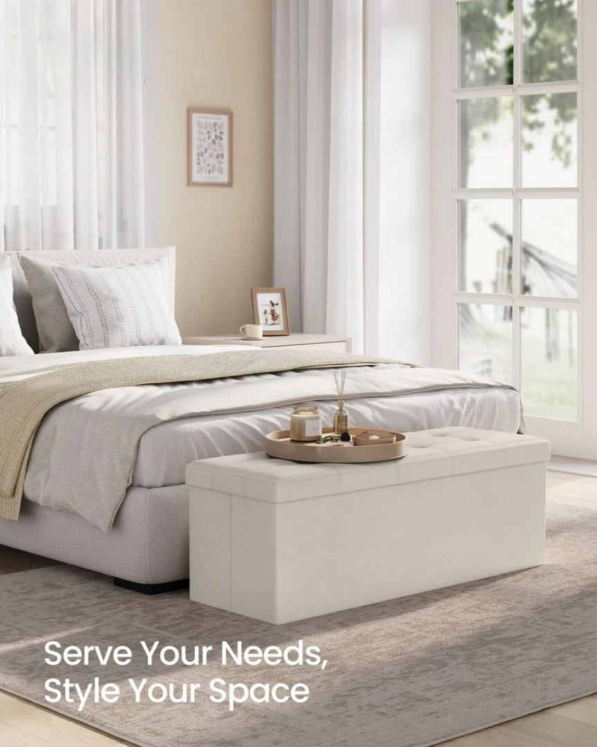 30/43 Inch Folding Storage Ottoman Bench With Lid Organizer – product view 25 | Ridgefield Furniture