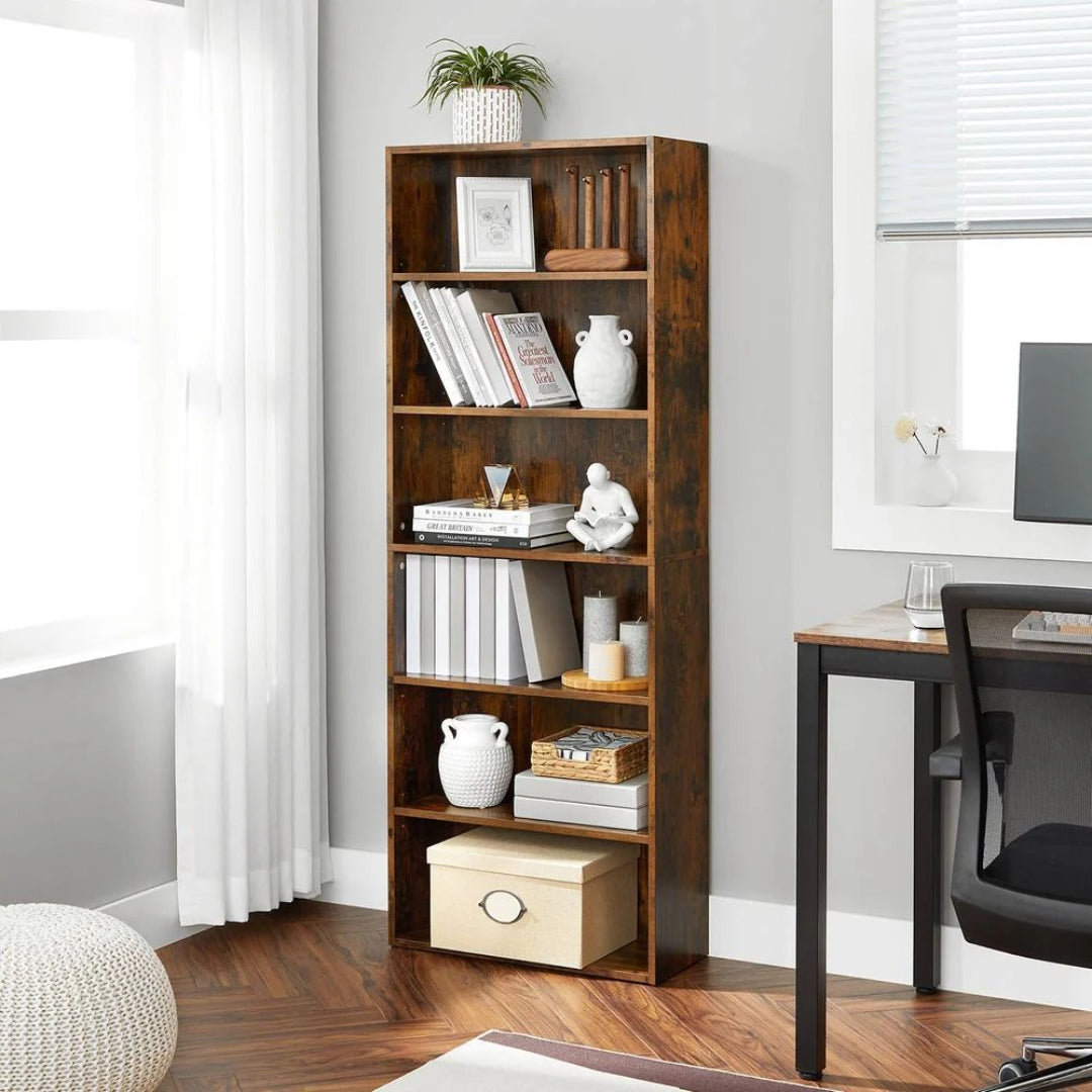 6 Tier Bookcase With Adjustable Shelves – product view 4 | Ridgefield Furniture