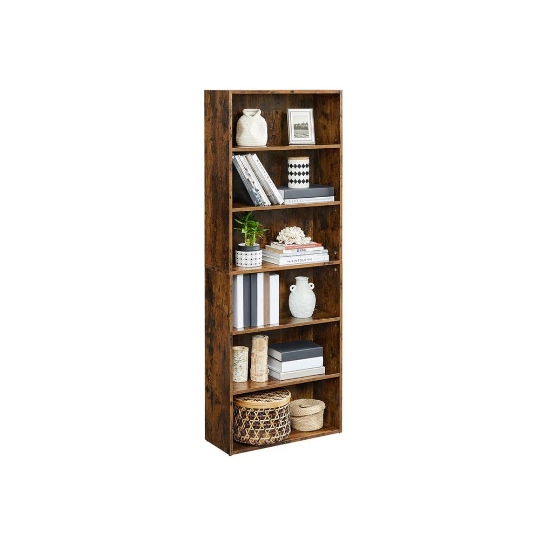 6 Tier Bookcase With Adjustable Shelves – product view 7 | Ridgefield Furniture