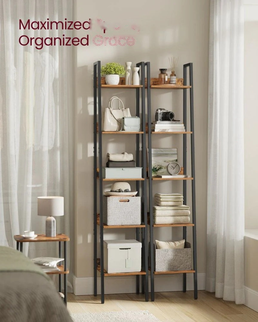 5 Tier Narrow Bookcase – product view 4 | Ridgefield Furniture