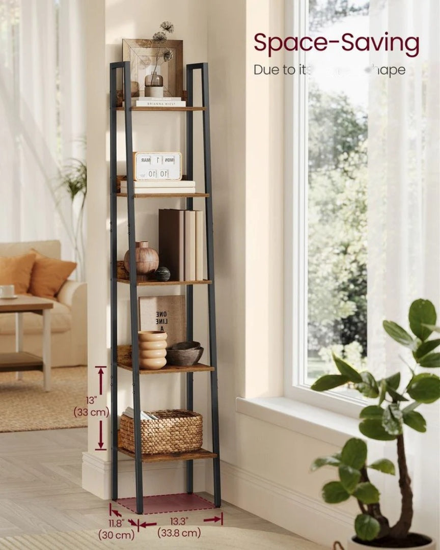 5 Tier Narrow Bookcase – product view 5 | Ridgefield Furniture