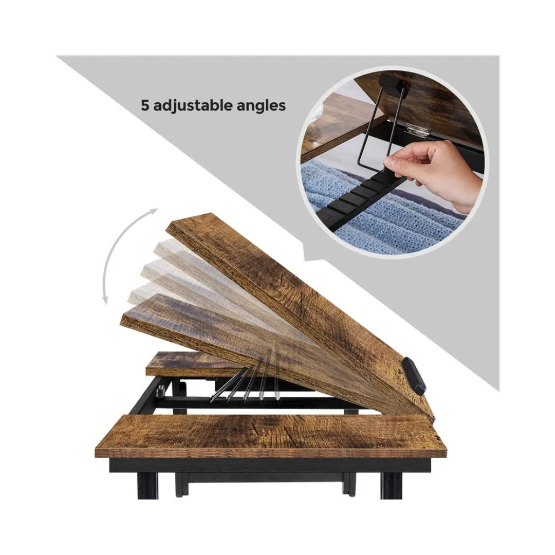 Adjustable Laptop Table With Tilt Top & Foldable Legs Bed Tray – product view 5 | Ridgefield Furniture