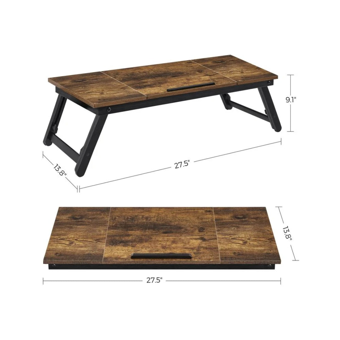 Adjustable Laptop Table With Tilt Top & Foldable Legs Bed Tray – product view 9 | Ridgefield Furniture