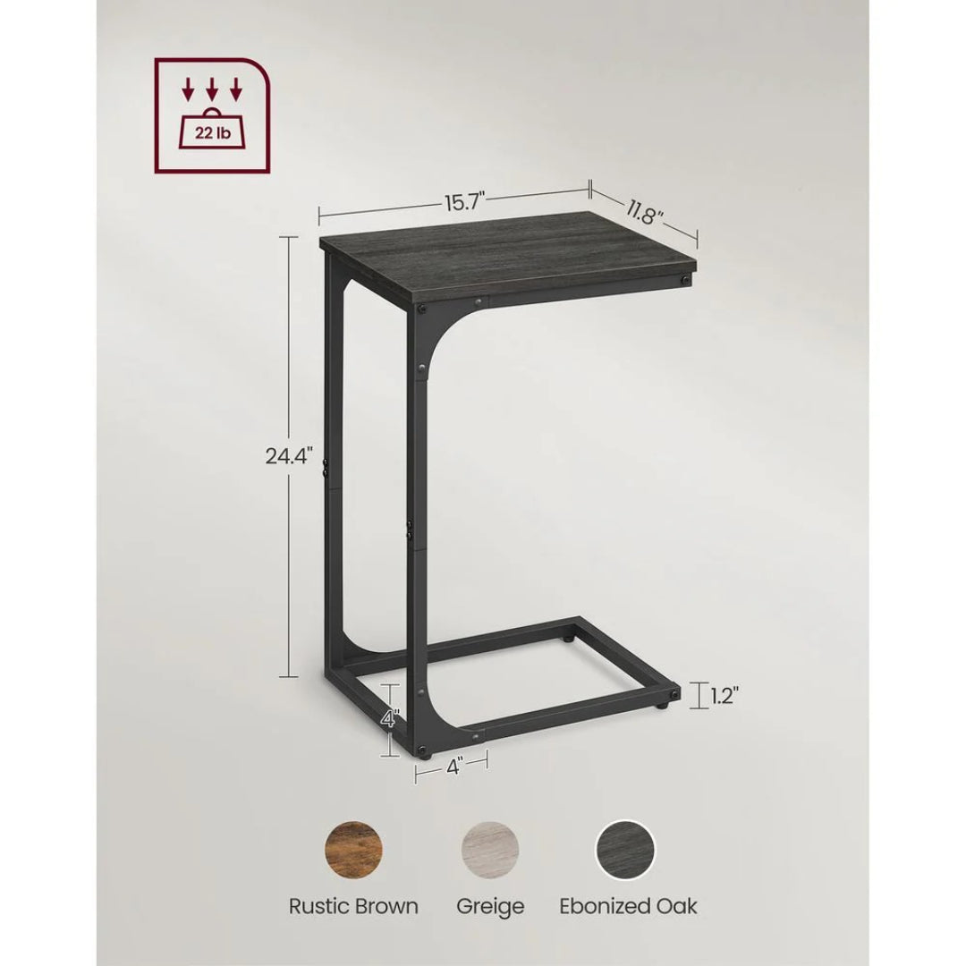 C-Shaped End Table For Sofa With Steel Frame – product view 30 | Ridgefield Furniture