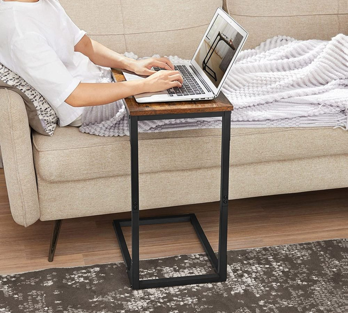 C-Shaped End Table For Sofa With Steel Frame – product view 43 | Ridgefield Furniture