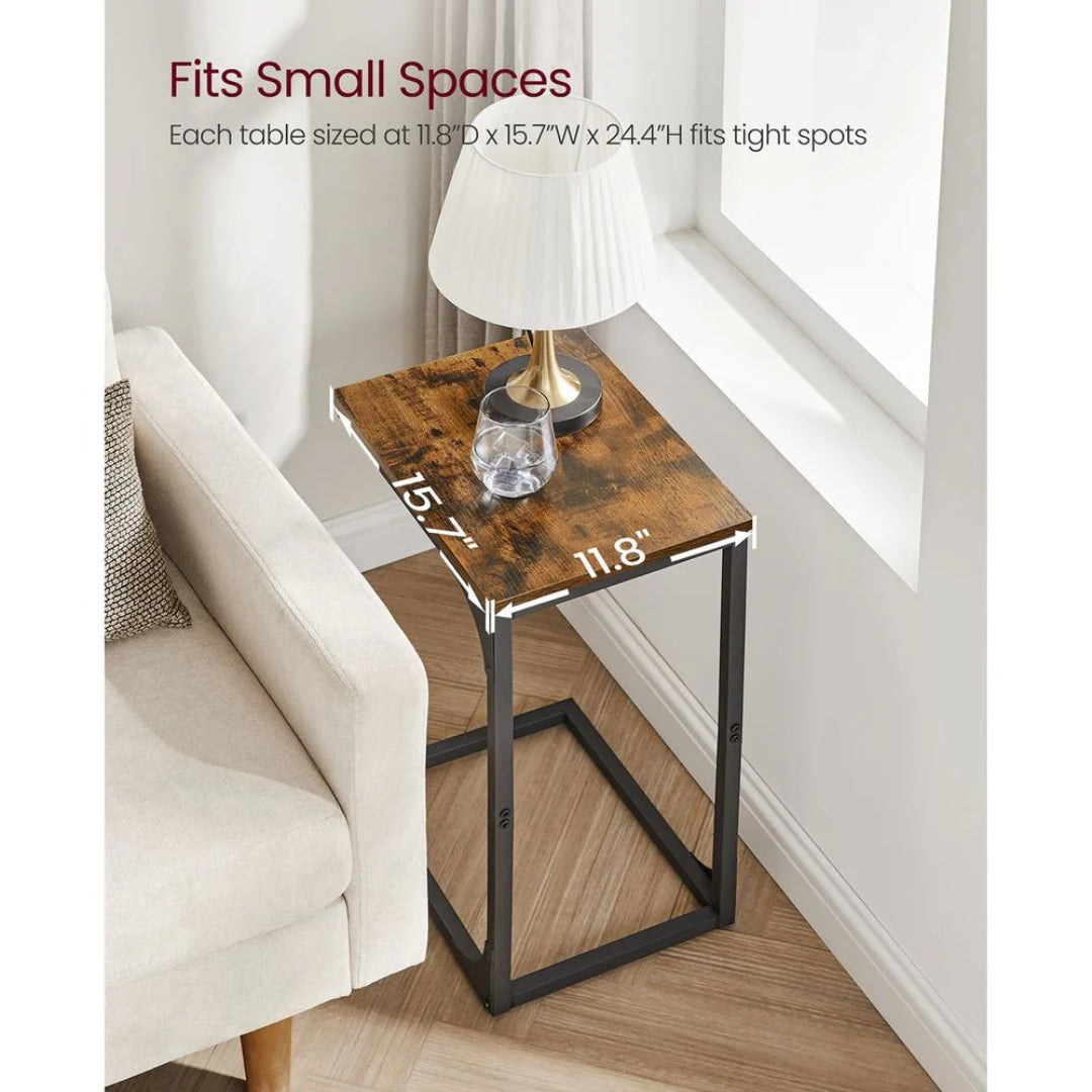 C-Shaped End Table For Sofa With Steel Frame – product view 49 | Ridgefield Furniture