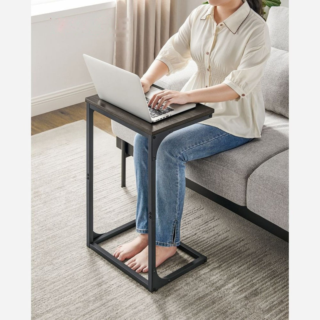 C-Shaped End Table With Metal Frame Sofa Side Table – product view 10 | Ridgefield Furniture
