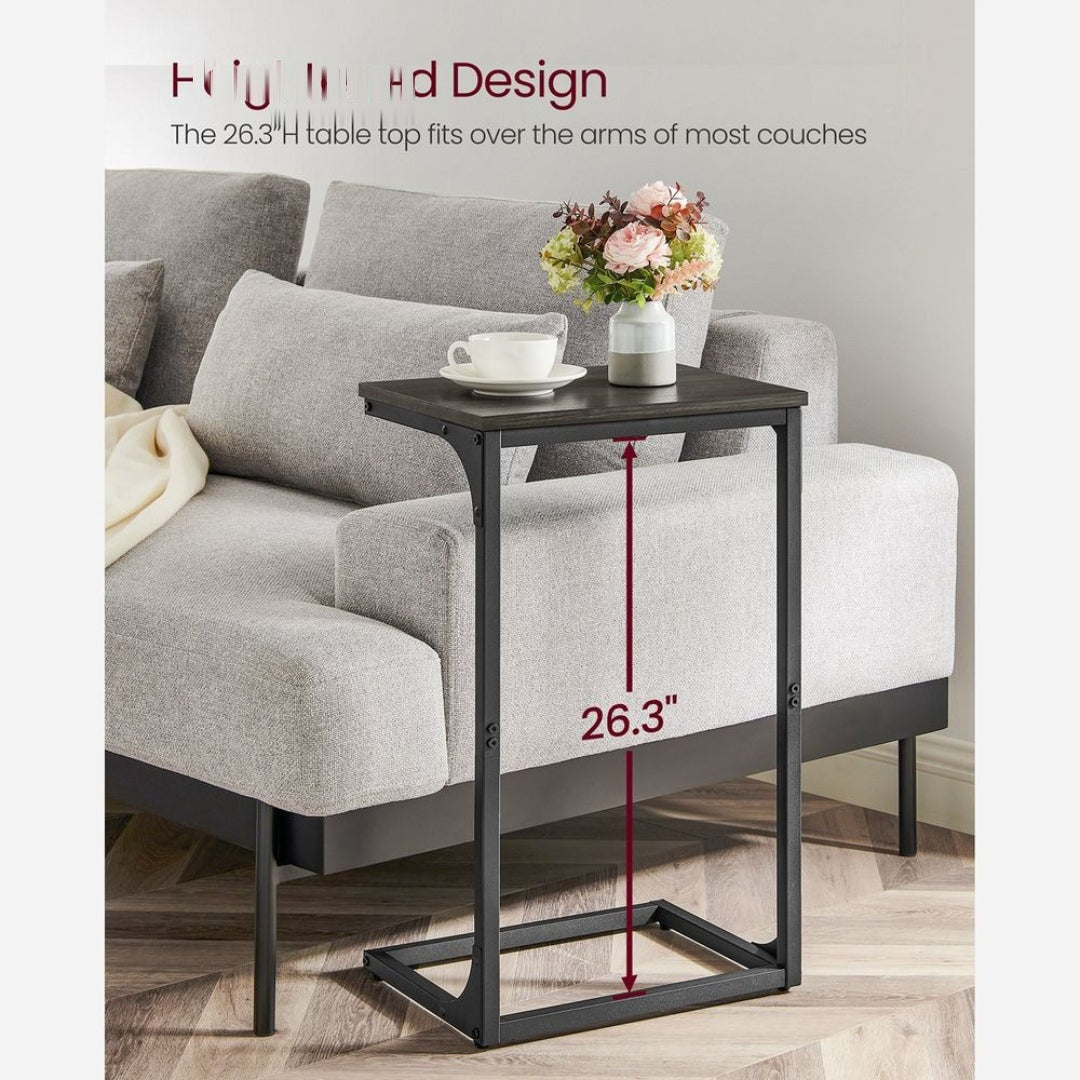 C-Shaped End Table With Metal Frame Sofa Side Table – product view 11 | Ridgefield Furniture