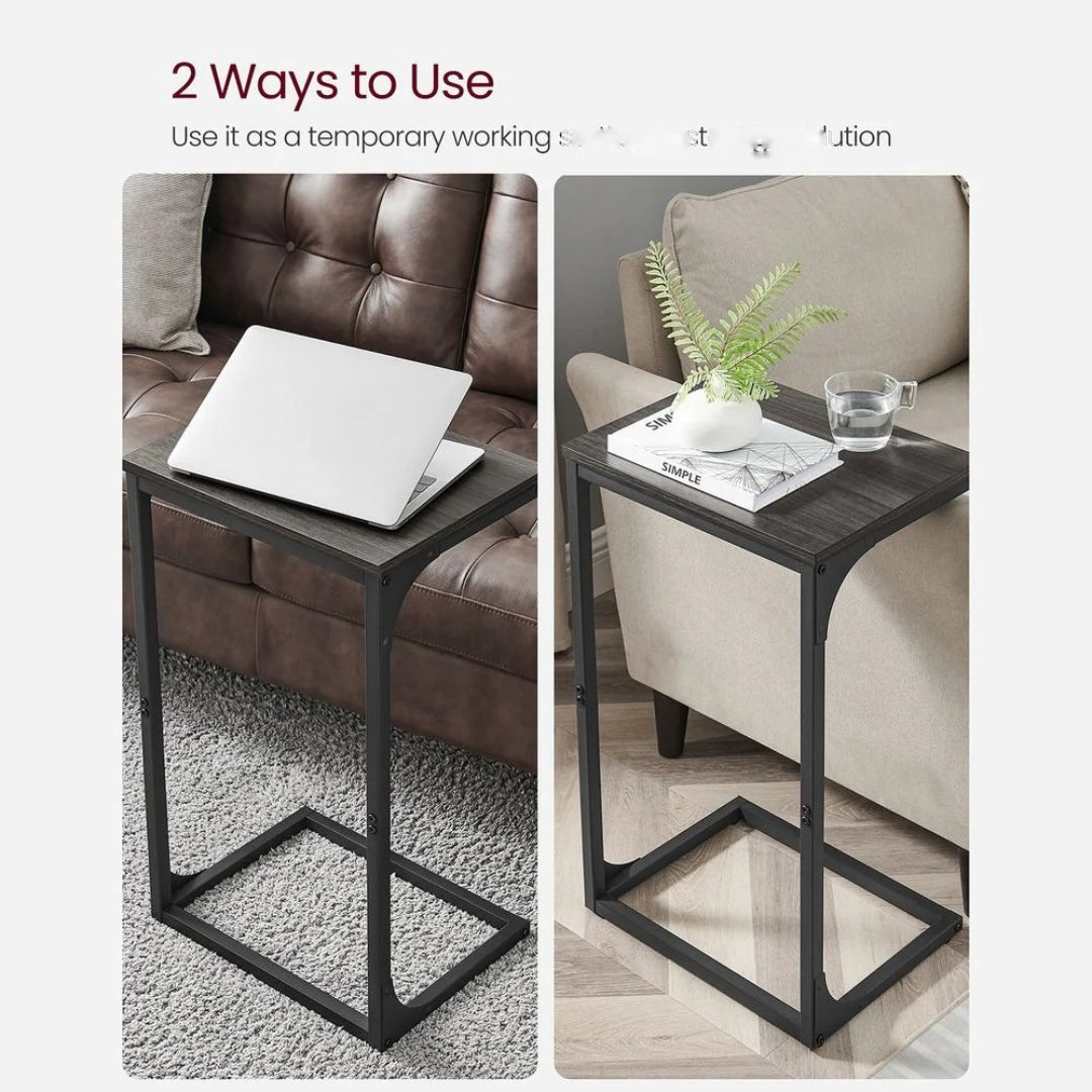 C-Shaped End Table With Metal Frame Sofa Side Table – product view 12 | Ridgefield Furniture
