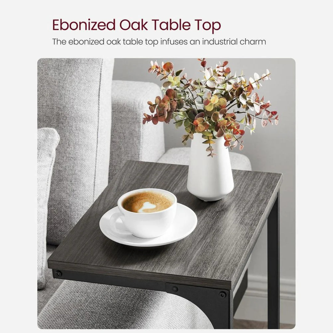 C-Shaped End Table With Metal Frame Sofa Side Table – product view 13 | Ridgefield Furniture