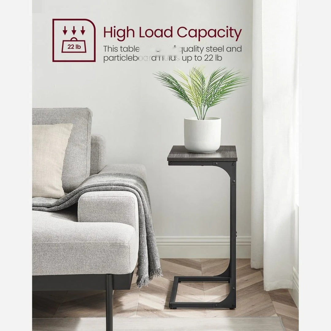 C-Shaped End Table With Metal Frame Sofa Side Table – product view 14 | Ridgefield Furniture