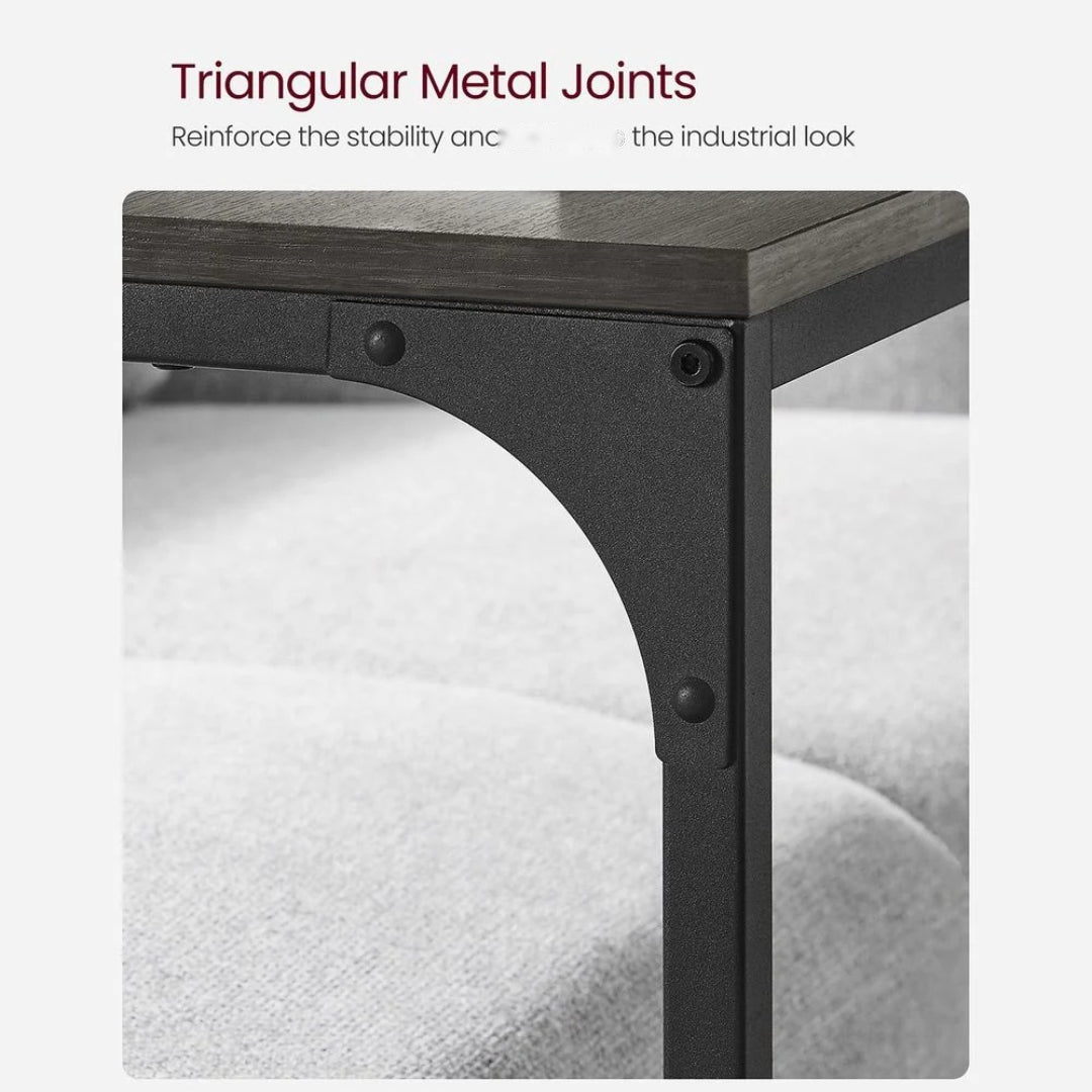 C-Shaped End Table With Metal Frame Sofa Side Table – product view 15 | Ridgefield Furniture