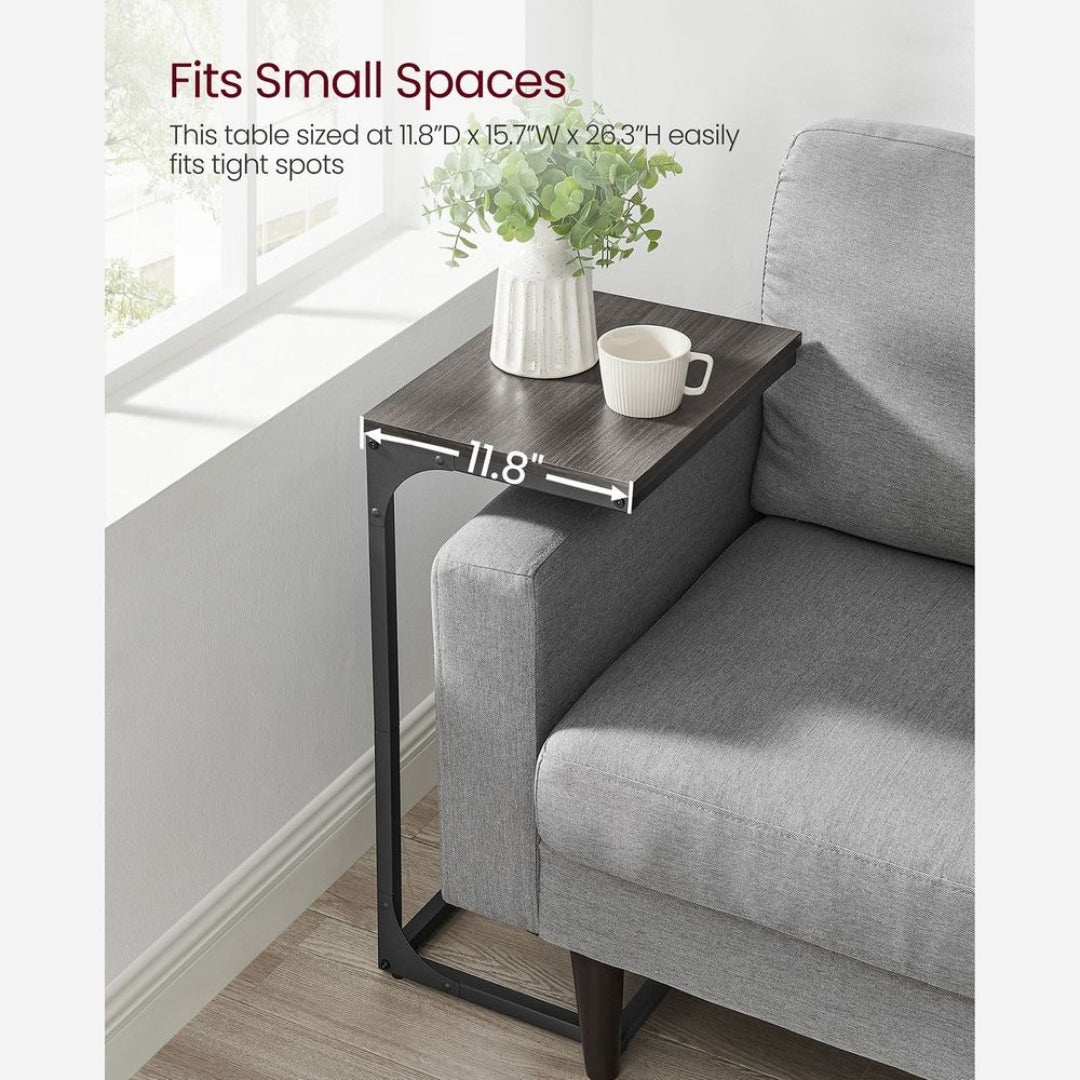 C-Shaped End Table With Metal Frame Sofa Side Table – product view 16 | Ridgefield Furniture