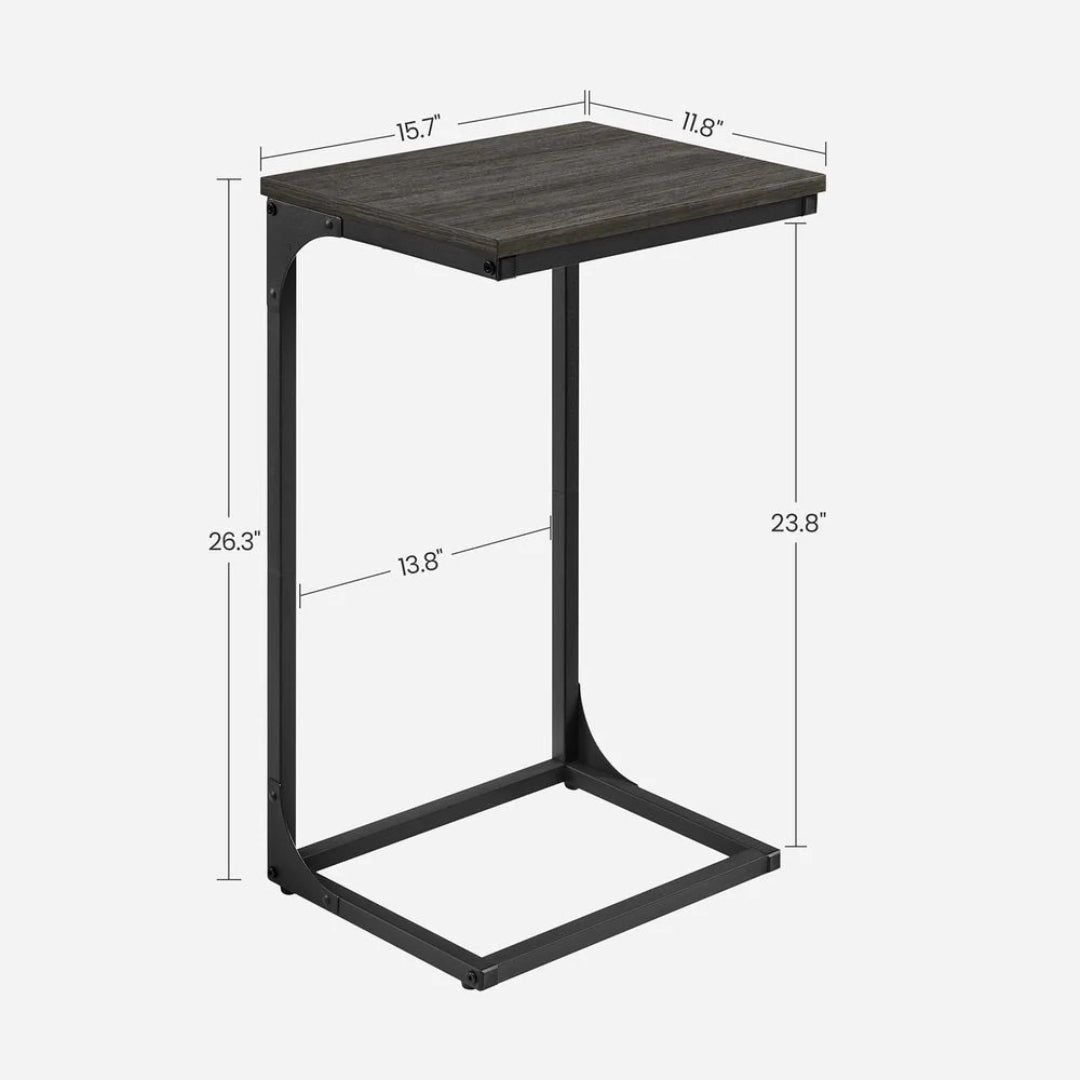 C-Shaped End Table With Metal Frame Sofa Side Table – product view 17 | Ridgefield Furniture