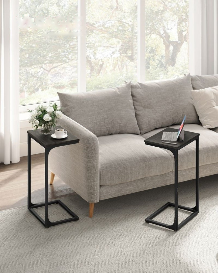 C-Shaped End Table With Metal Frame Sofa Side Table – product view 18 | Ridgefield Furniture