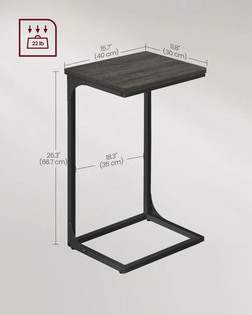 C-Shaped End Table With Metal Frame Sofa Side Table – product view 19 | Ridgefield Furniture
