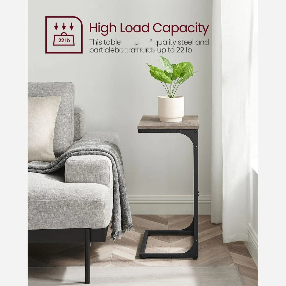C-Shaped End Table With Metal Frame Sofa Side Table – product view 25 | Ridgefield Furniture