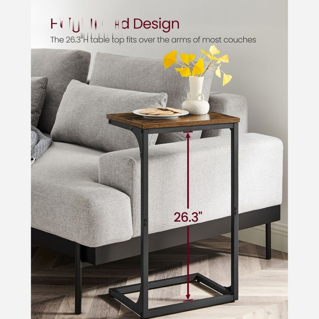 C-Shaped End Table With Metal Frame Sofa Side Table – product view 30 | Ridgefield Furniture