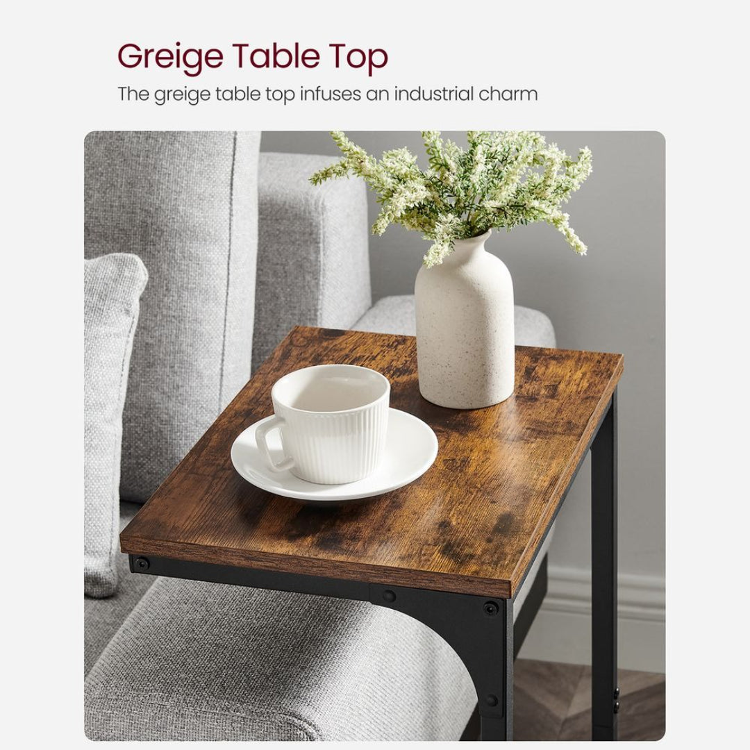 C-Shaped End Table With Metal Frame Sofa Side Table – product view 32 | Ridgefield Furniture