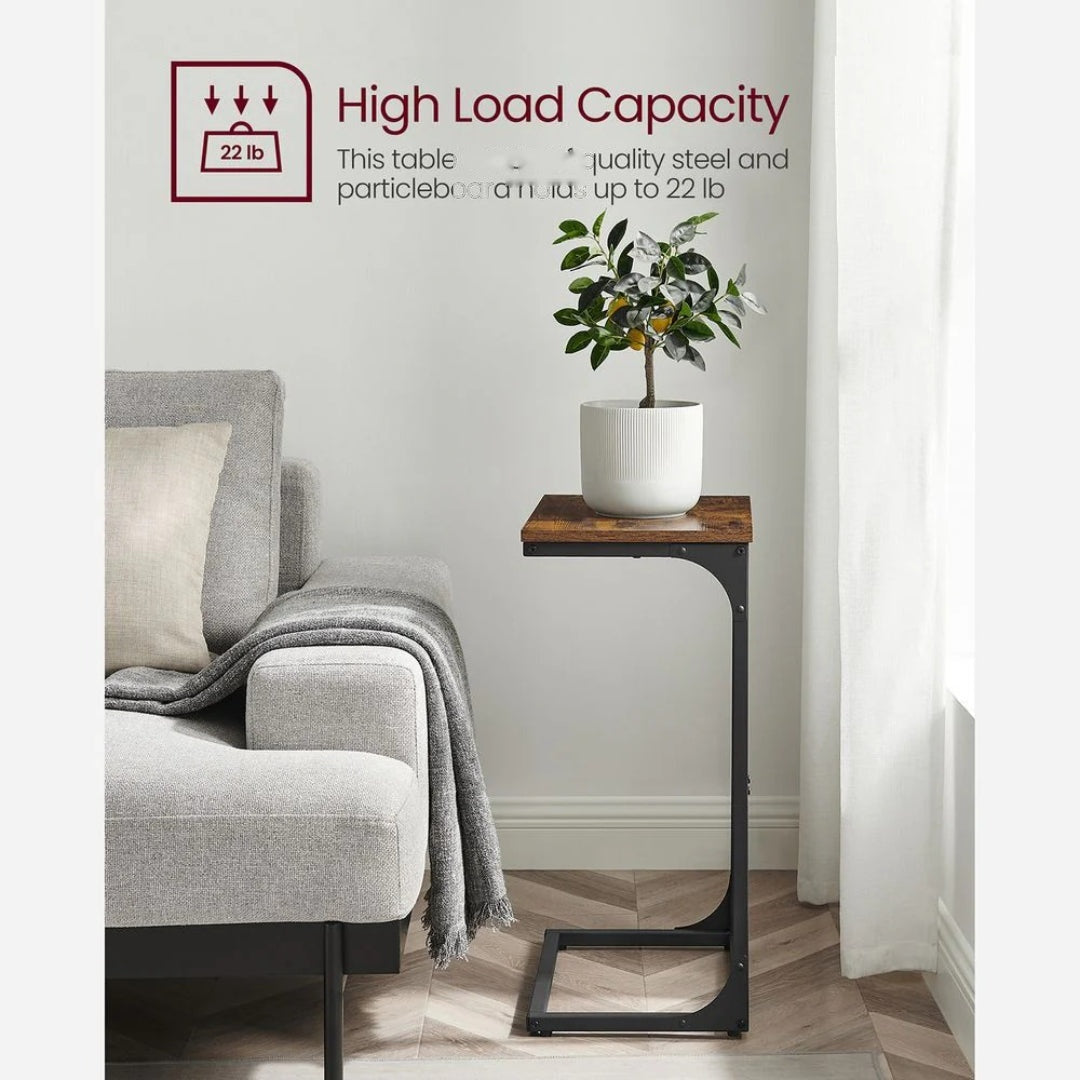 C-Shaped End Table With Metal Frame Sofa Side Table – product view 33 | Ridgefield Furniture