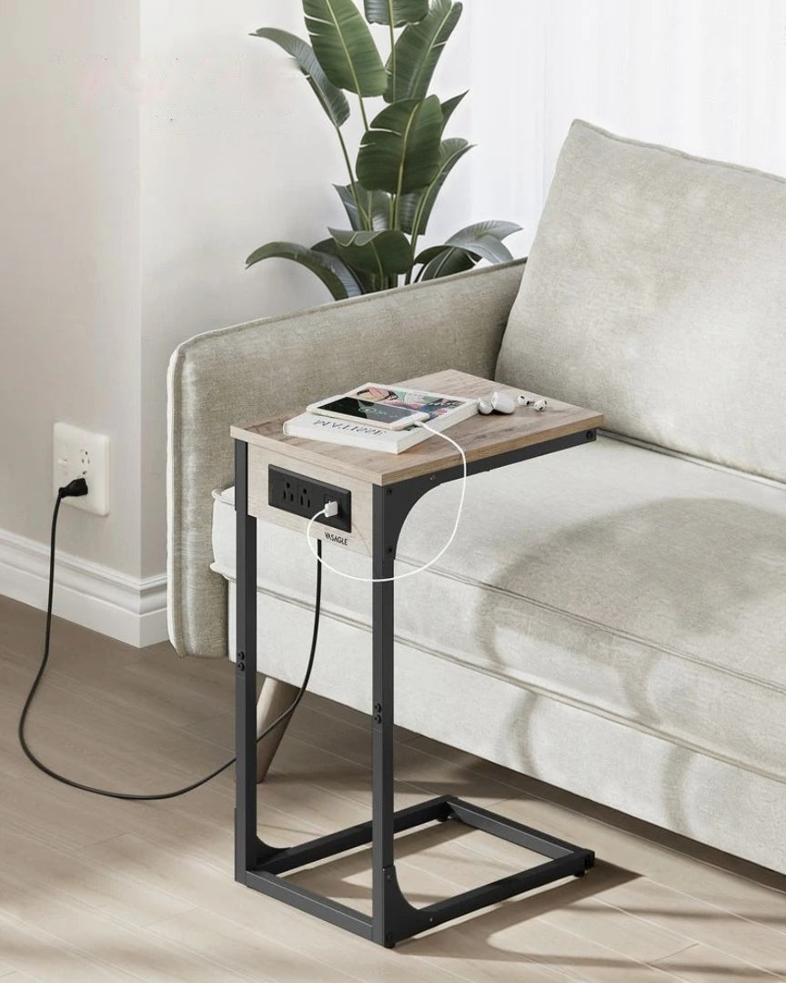 C-Shaped Side Table With Charging Station And USB Ports – product view 9 | Ridgefield Furniture
