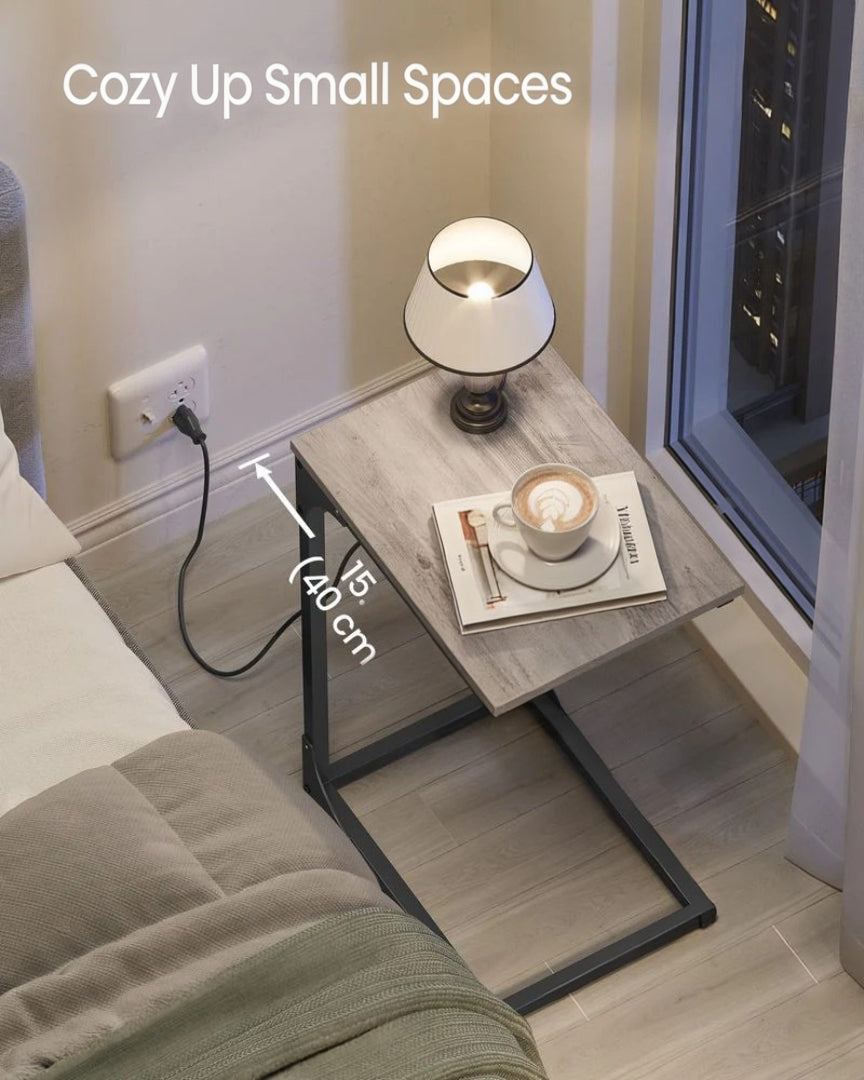 C-Shaped Side Table With Charging Station And USB Ports – product view 10 | Ridgefield Furniture